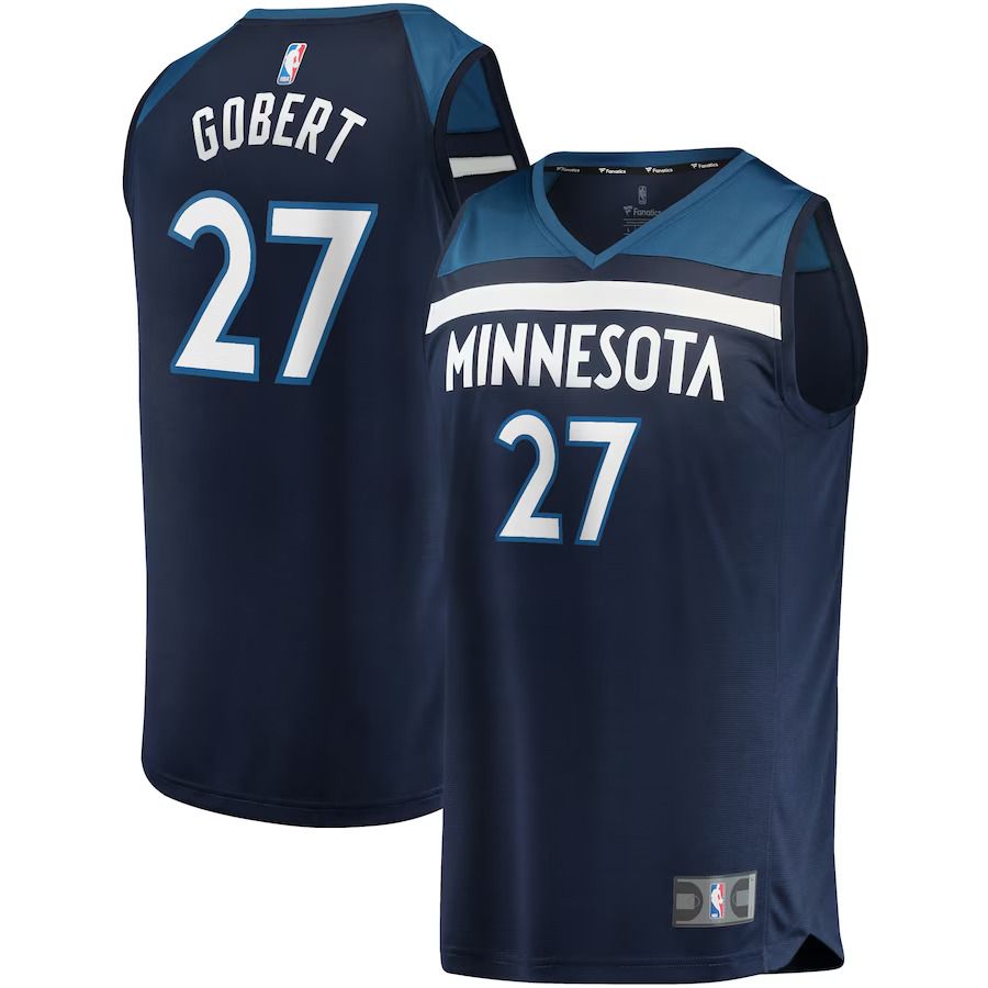 Men Minnesota Timberwolves #27 Rudy Gobert Fanatics Branded Navy Fast Break Replica NBA Jersey->minnesota timberwolves->NBA Jersey